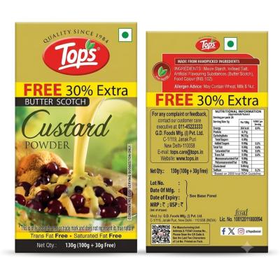 TOPS BUTTER SCOTCH CUSTARD POWDER - 130g